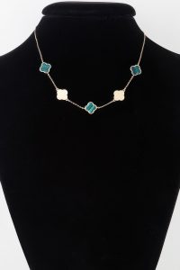 Dreamkue Two Toned Clover Charm Necklace